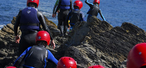 Coasteering in Newquay: Coasteering the Smuggler’s Coves